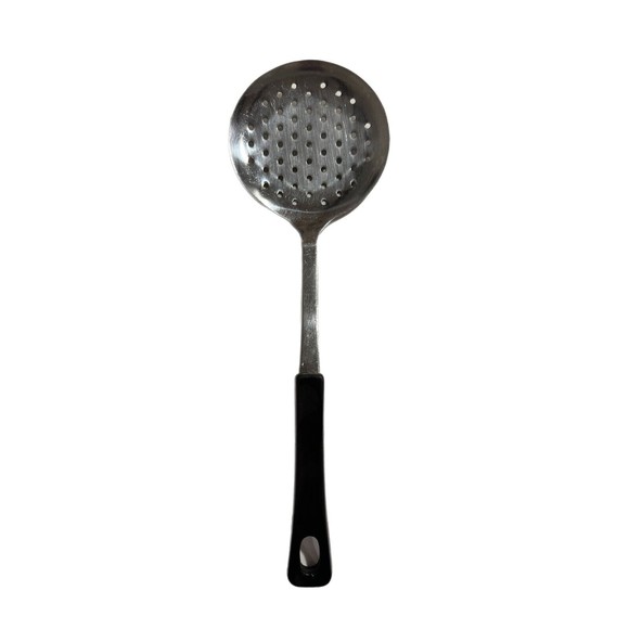 Ski &amp; Sea Other - Vintage Ski & Sea Stainless Steel Skimmer Strainer Spoon Japan Black Handle Hole